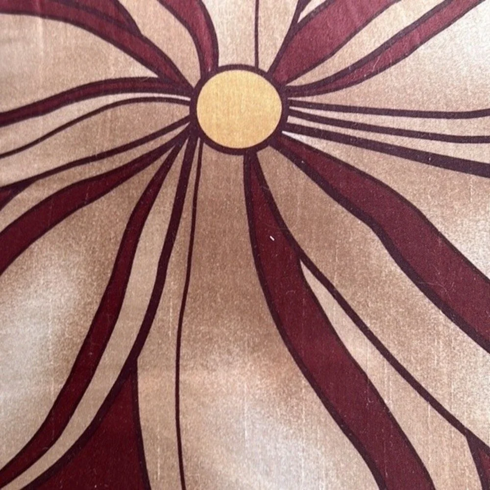 Decorative Maroon Floral Throw Pillow 16x16 Accent Cushion Large Flower Design
